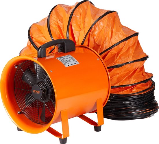 Bouwventilatoren - 367W - AC- Axiaalventilator - Met 10M Slang - Bouwventilator Blower - 1214 L/S - IndustriëLe Ventilator - Voor Magazijnen, Bouwplaatsen, Fabrieken, Kelders, Keukens