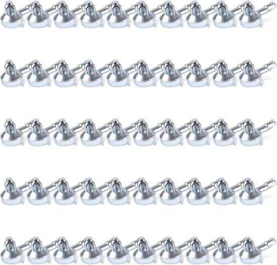 BOXOB 50st Planksteunpennen, Zinklegering Kastplankpennen Boekenplanksteunhouders Pin Boekenplankpennen voor Ikea Onderdeel 131372 Billy Boekenkast van Merkloos	