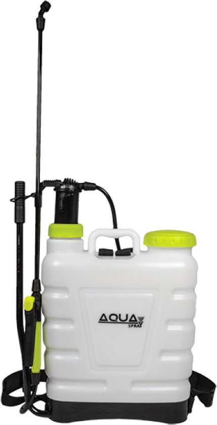 Bradas Rugzak Druksproeier 16 L – Gifspuit – Drukspuit – Vernevelspuit – Onkruidspuit – 60 cm Gebogen Spuitstuk van Merkloos	