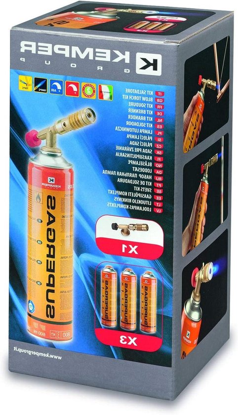 Brandertje Kit - Soldeerbrander Set - Klusjes en Werk - Direct Klaar Voor Gebruik - 3 Patronen - Meerkleurig