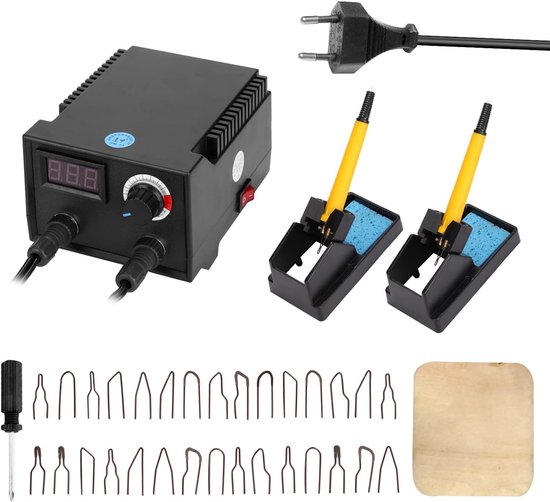 Brandschilder Machine - Houtbrand Pen - Creatief Hout Bewerken - Instelbare Temperatuur 0-650°C - 155x120x90 mm van Merkloos	