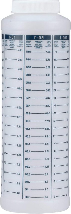 Brandstof Mengfles - Olie Dispenser - Motor Onderhoud - Nauwkeurige Verhoudingen - 32 Ounce - Transparant