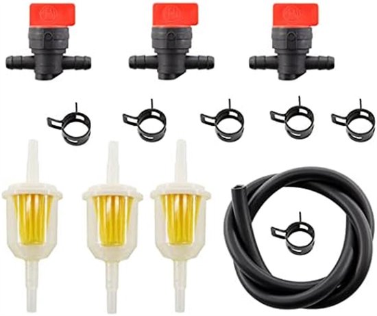 Brandstofleiding Brandstoffilter 25 050 22-S 494768 698183 Brandstofafsluitklep voor Kohler AM116304 Briggs & Stratton 494768 493960 698183 Slang (2 voet 6mm x 9mm) van Gimiton