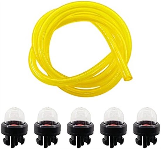 Brandstofpomp ( 5x ) met brandstofleiding ( 1x ) voor Stihl FS120 FS250 FS300 FS350 FS400 FS450 FS480 bosmaaier van Merkloos	