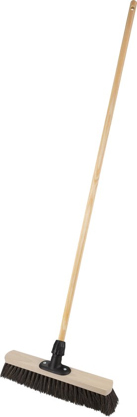Brumag Bezem buiten - arenga - 40 cm - zwart - steel 150 cm - straatbezem - harde bezem