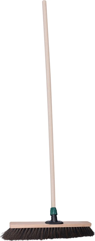 Brumag Straatbezem Blacky voor buiten terras tegels en klinkers - Harde bezemkop 50 cm breed - Houten steel van 139 cm van Brumag