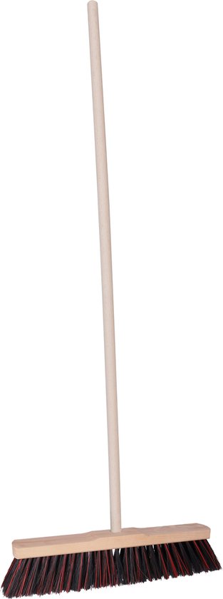 Brumag Straatbezem Budget line voor buiten terras tegels en klinkers - Harde bezemkop 40 cm breed - Houten steel van 139 cm van Brumag