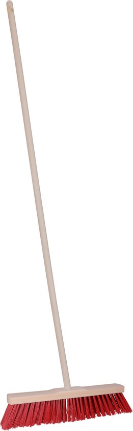 Brumag Straatbezem Dirtmaster voor buiten terras tegels en klinkers - Harde bezemkop 40 cm breed - Houten steel van 120 cm van Brumag