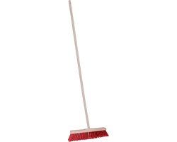 Brumag Straatbezem Dirtmaster voor buiten terras tegels en klinkers - Harde bezemkop 40 cm breed - Houten steel van 139 cm van Brumag