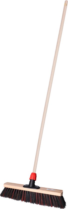 Brumag Straatbezem Elaston voor buiten tegels - Harde bezemkop 40 cm breed - Houten steel 120 cm van Brumag