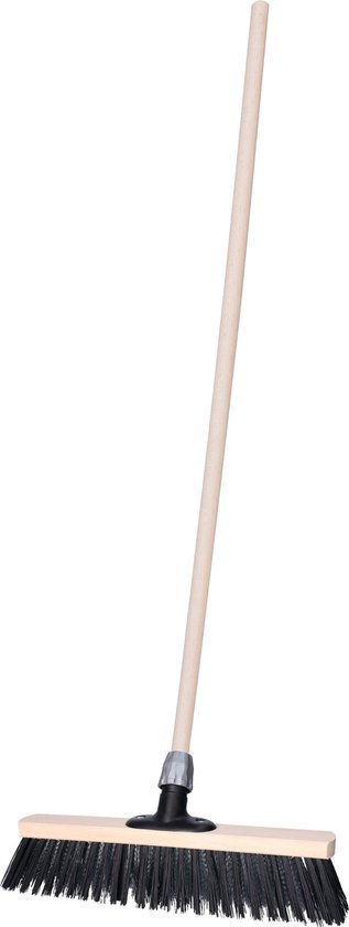 Brumag Straatbezem Metalmaster voor buiten - Kop 40 cm met staaldraad en vezels - Houten steel van 120 cm van Brumag