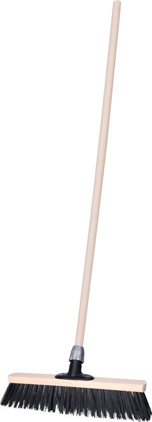 Brumag Straatbezem Metalmaster voor buiten - Kop 40 cm met staaldraad en vezels - Houten steel van 130 cm van Brumag