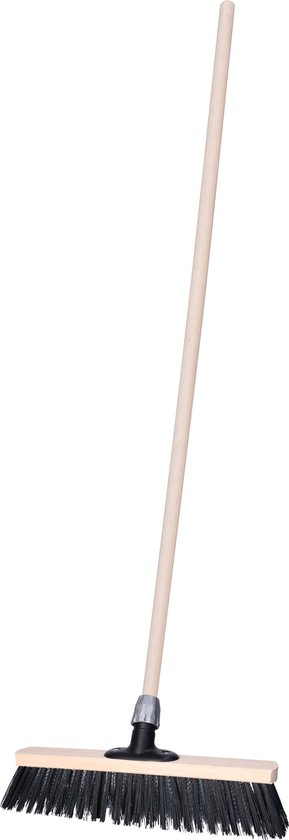 Brumag Straatbezem Metalmaster voor buiten - Kop 40 cm met staaldraad en vezels - Houten steel van 140 cm van Brumag
