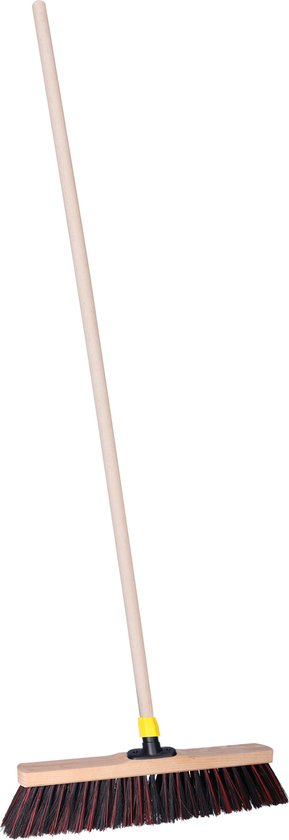 Brumag Straatbezem ODIN voor harde ondergrond - Harde bezemkop van 40 cm breed - Houten steel 120 cm van Brumag