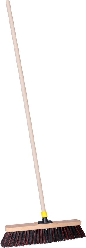 Brumag Straatbezem ODIN voor harde ondergrond - Harde bezemkop van 40 cm breed - Houten steel 129 cm van Brumag