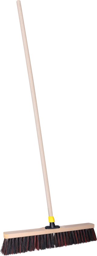 Brumag Straatbezem ODIN voor harde ondergrond - Harde bezemkop van 50 cm breed - Houten steel 120 cm van Brumag