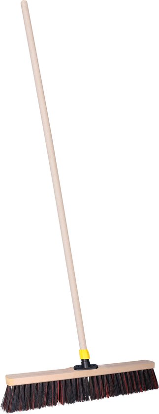 Brumag Straatbezem ODIN voor harde ondergrond - Harde bezemkop van 50 cm breed - Houten steel 129 cm van Brumag