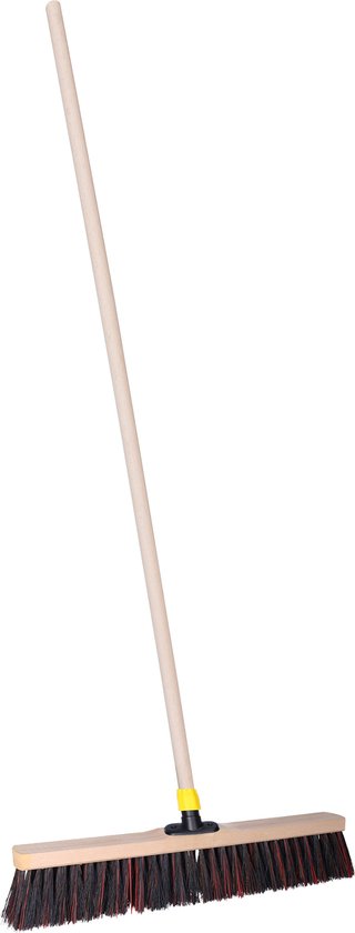 Brumag Straatbezem ODIN voor harde ondergrond - Harde bezemkop van 50 cm breed - Houten steel 139 cm van Brumag