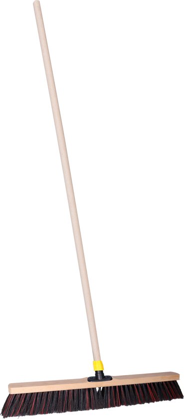 Brumag Straatbezem ODIN voor harde ondergrond - Harde bezemkop van 60 cm breed - Houten steel 139 cm van Brumag