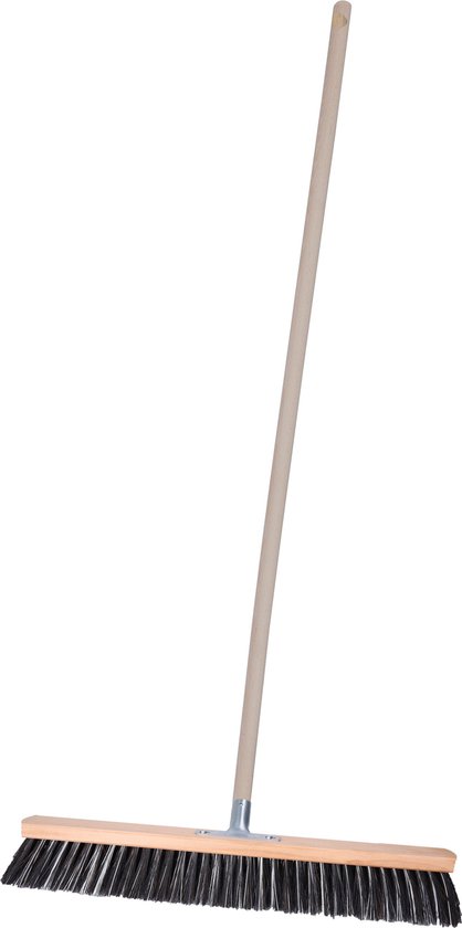 Brumag Straatbezem Terrasmaster voor buiten terras tegels en klinkers - Harde bezemkop 60 cm breed - Houten steel van 140 cm van Brumag