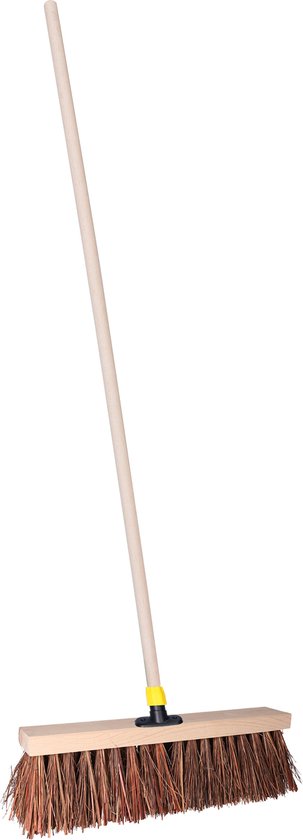 Brumag Straatbezem THOR voor harde ondergrond - Harde bezemkop van 40 cm breed - Houten steel 119 cm van Brumag