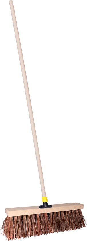 Brumag Straatbezem THOR voor harde ondergrond - Harde bezemkop van 40 cm breed - Houten steel 129 cm van Brumag