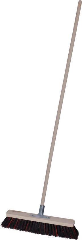 Brumag Straatbezem Tilemaster voor buiten terras tegels en klinkers - Harde bezemkop 40 cm breed - Houten steel van 120 cm van Brumag