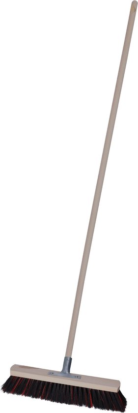 Brumag Straatbezem Tilemaster voor buiten terras tegels en klinkers - Harde bezemkop 40 cm breed - Houten steel van 139 cm van Brumag