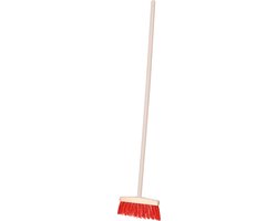 Brumag Voegenbezem Vega voor randjes - Harde vezels - 30 cm breed - Houten steel van 140 cm - smalle kop - rood van Brumag