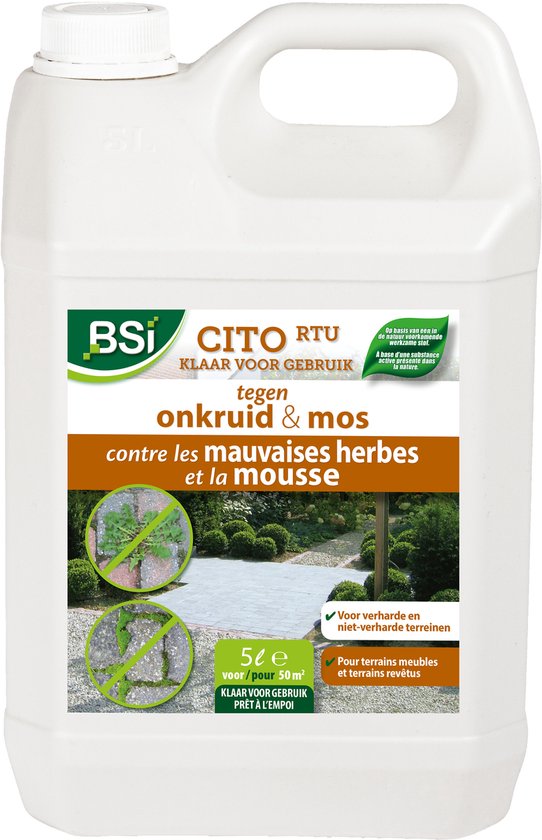 BSI - CITO RTU - Gebruiksklaar herbicide - Onkruid- en Mosverdelger - 5 L voor 50 m² van Merkloos	
