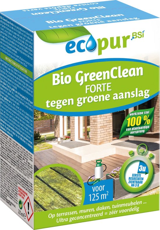 BSI - Ecopur Bio GreenClean Forte Concentraat tegen groene aanslag - 225 ml voor 125 m²