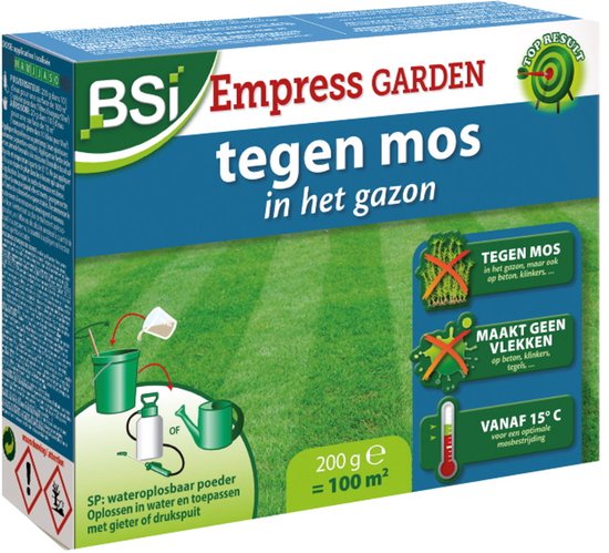 BSI - Empress Garden - Effectieve mosbestrijding in gazon, grasvelden en harde oppervlakken – 200 g voor 100 m²