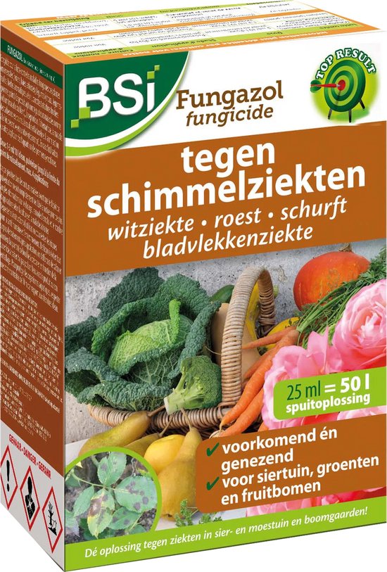 BSI - Fungazol tegen schimmelziekten - Systemisch Fungicide tegen witziekte, roest, schurft en bladvlekkenziekte - 25 ml voor 50 l Sproeistof