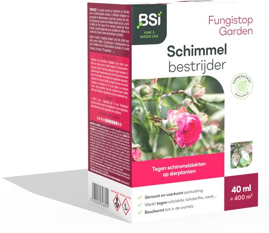 BSI - Fungistop Garden - Sierplanten - Fungicide concentraat tegen schimmelziekten op sierplanten - 40 ml voor 400 m²