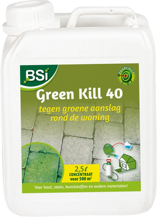 BSI - Green Kill 40 - Tegen groene aanslag rond de woning - 2,5 L voor 500 m²