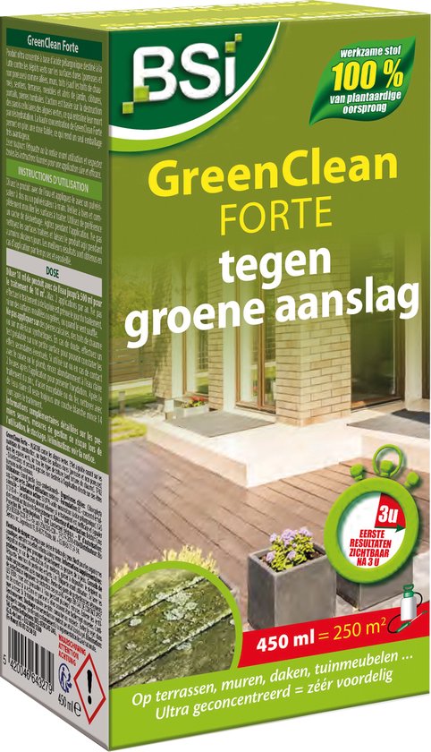 BSI GreenClean Forte Concentraat - Tegen groene aanslag - Groene aanslag bestrijden - 450 ml voor 250 m²