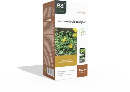 BSI - Herbex - Ideaal bestrijdingsmiddel tegen onkruiden, grassen en mos - 450 ml voor 250 m² van Merkloos	