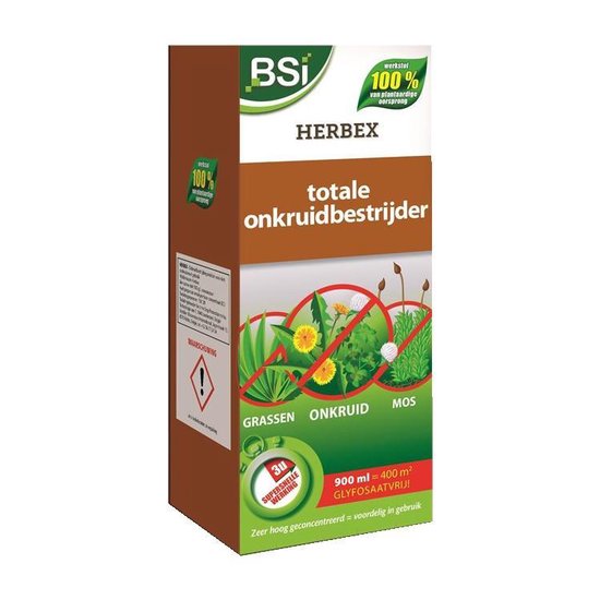 BSI - Herbex - Ideaal bestrijdingsmiddel tegen onkruiden, grassen en mos - 900 ml voor 500 m² van Merkloos	