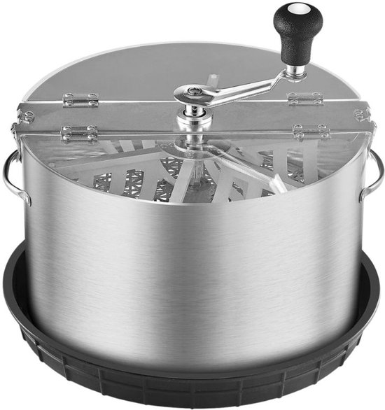 Bud Trimmer - Handmatige Bladtrimmer - Leaf Bowl Trimmer 24" - Droog & Nat Knippen - Oogsttrimmer - Draaiknop Trimmer - Roestvrijstalen Messen - Doorzichtige Deksel - Voor Bloemknoppen & Planten - Inclusief Droognet & Snoeischaar van Merkloos	