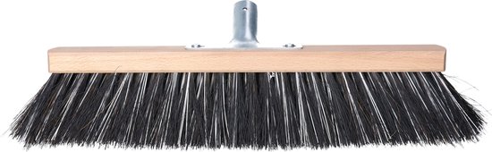 Buemag Bezemkop - Arenga/Elaston mix - zwart/wit - hard - hout - 40 cm - 26mm - straatbezem/buitenbezem - bezem van Buemag