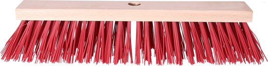 Buemag Bezemkop - Elaston - rood - hout - hard - 40 cm - 24mm - straatbezem/buitenbezem van Buemag