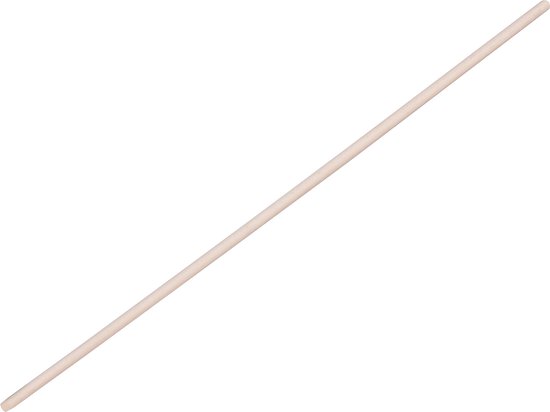 Buemag Bezemsteel universeel - hout - 130 cm - D24 mm - met klem-uiteinde van Buemag