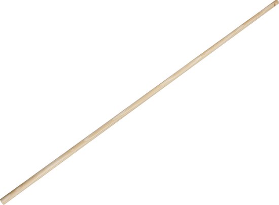 Buemag Bezemsteel universeel - hout - 140 cm - D24 mm - ophang oog - extra lang van Buemag