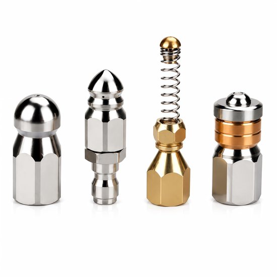 Buisreinigingssproeiers set 4-delig voor 1/4 inch hogedrukreiniger