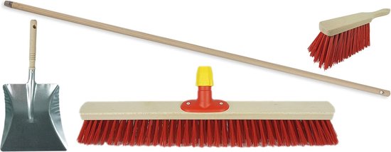 Buitenbezem met houten steel en veegplaat - Ideaal voor tuin en terras - 60 cm van GARDENA