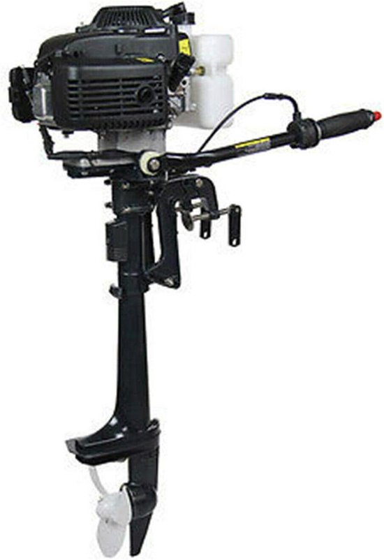 Buitenboordmotor 4-takt - Bootmotor Benzine - Varen Op Water - Luchtgekoeld CDI - 52cc 4 pk - Zwart van Merkloos	