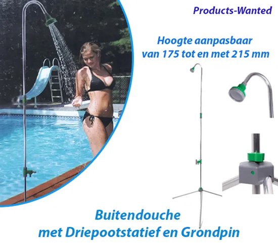 Buitendouche met Driepootstatief en Grondpin van Nature