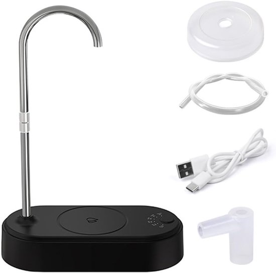 Bureauwaterdispenser - 4W - 6-versnellingen - mini slimme aanrechtwaterflespomp met blauwe led-displayverlichting - USB-oplaadbaar - voor thuiskantoor - outdoor - reizen - kamperen - waterpomp - drinkwateroplossing van Merkloos	