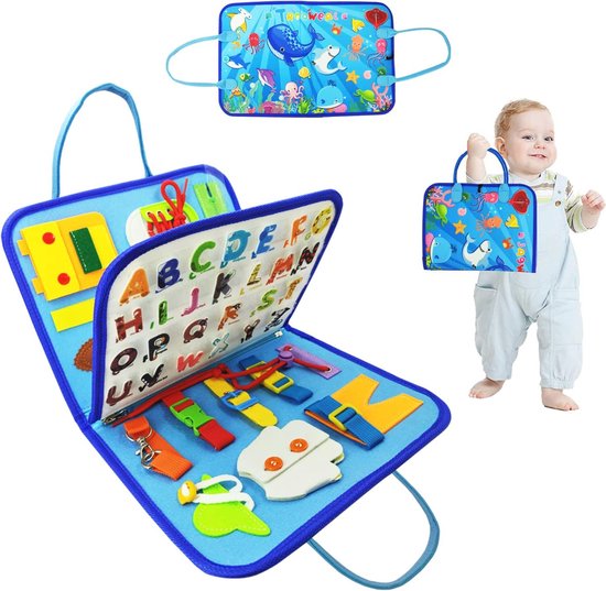 Busy Board Activiteitenbord voor Kinderen - Sensorisch Speelgoed voor Fijne Motoriek en Cognitieve Ontwikkeling - Geschikt voor 1-5 Jaar van Chickoo Alex