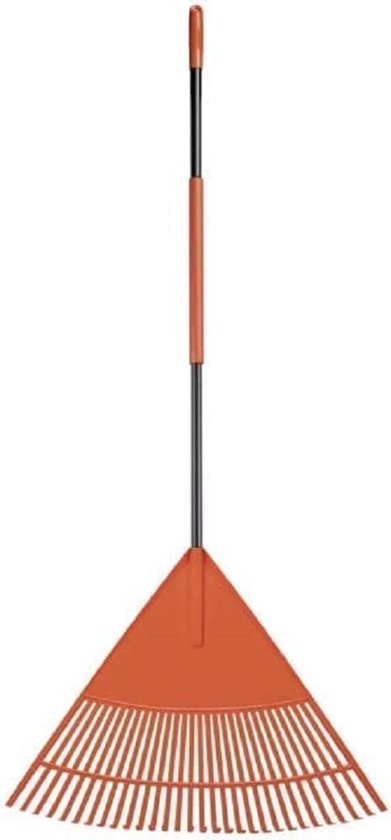 BXGTTO7003 Tuinhark, 178 x 60 x 3 cm, gazonhark met comfortabele handgreep, herbruikbare hark, oranje/zwart